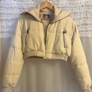 Urban outfitters cropped puffer . Never worn